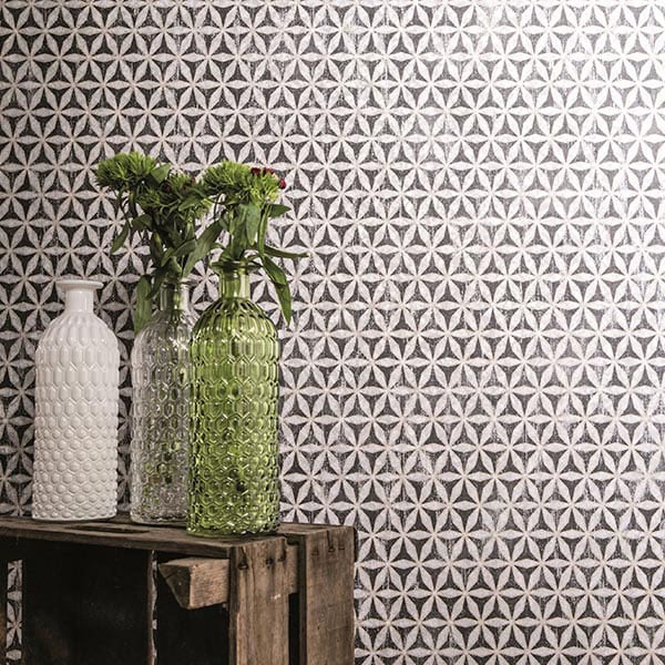 Galerie Wallpaper Product code: 58105R - Geo Wallpaper Collection - Black Grey Silver Gold Colours -  