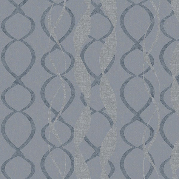 Galerie Wallpaper Product code: 58121G - Geo Wallpaper Collection - Blue Silver Gold Colours -  