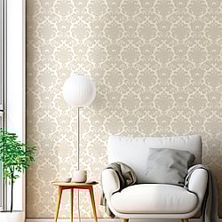 Galerie Wallcoverings Product Code: 23613 - Italian Classics 4 Wallpaper Collection Galerie Wallcoverings Product Code 23613 - Italian Classics 4 Wallpaper Collection - Beige Cream Colours - A floral, traditional damask on a textured background, giving a classical, formal edge to any interior scheme. Design