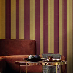 Galerie Wallcoverings Product Code: 23678 - Italian Classics 4 Wallpaper Collection Galerie Wallcoverings Product Code 23678 - Italian Classics 4 Wallpaper Collection - Red Gold Colours - This classic stripe brings a timeless elegance to your home. The smooth texture has a reassuring, high quality effect while the vertical design brings a formal feel to any room. Design