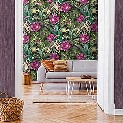 Galerie Wallcoverings Product Code 26744 - Tropical Wallpaper Collection - Berry Colours - Palau Design