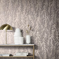 Galerie Wallcoverings Product Code 33210 - Natural Opulence Wallpaper Collection - Grey Colours - Feathery Tree Design