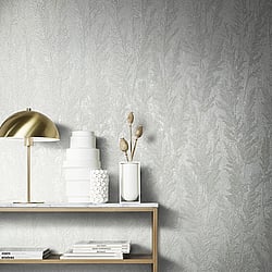 Galerie Wallcoverings Product Code 33214 - Natural Opulence Wallpaper Collection - White Colours - Feathery Tree Design