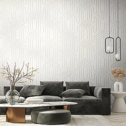 Galerie Wallcoverings Product Code 34041 - Hotel Wallpaper Collection - White Colours - A geometric texture design Design