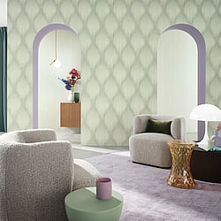 Galerie Wallcoverings Product Code: 35803 - Fashion Icon Wallpaper Collection Galerie Wallcoverings Product Code 35803 - Fashion Icon Wallpaper Collection - Green Colours - Stripes Design