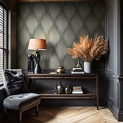 Galerie Wallcoverings Product Code: 35804 - Fashion Icon Wallpaper Collection Galerie Wallcoverings Product Code 35804 - Fashion Icon Wallpaper Collection - Grey Anthracite Colours - Stripes Design