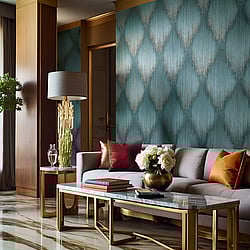 Galerie Wallcoverings Product Code: 35806 - Fashion Icon Wallpaper Collection Galerie Wallcoverings Product Code 35806 - Fashion Icon Wallpaper Collection - Green Colours - Stripes Design