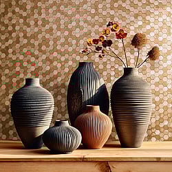 Galerie Wallcoverings Product Code: 35818 - Fashion Icon Wallpaper Collection Galerie Wallcoverings Product Code 35818 - Fashion Icon Wallpaper Collection - Copper Colours - Tile optics Design
