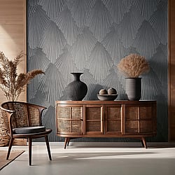 Galerie Wallcoverings Product Code: 35849 - Fashion Icon Wallpaper Collection Galerie Wallcoverings Product Code 35849 - Fashion Icon Wallpaper Collection - Grey Anthracite Colours - Graphic Design
