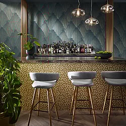 Galerie Wallcoverings Product Code: 35850 - Fashion Icon Wallpaper Collection Galerie Wallcoverings Product Code 35850 - Fashion Icon Wallpaper Collection - Green Gold Silver Colours - Graphic Design