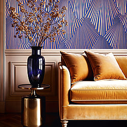 Galerie Wallcoverings Product Code: 35851 - Fashion Icon Wallpaper Collection Galerie Wallcoverings Product Code 35851 - Fashion Icon Wallpaper Collection - Blue Copper Colours - Graphic Design