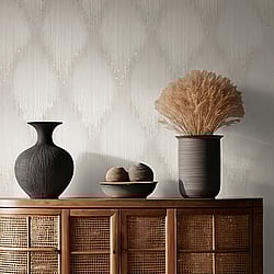 Galerie Wallcoverings Product Code: 35887 - Fashion Icon Wallpaper Collection Galerie Wallcoverings Product Code 35887 - Fashion Icon Wallpaper Collection - Beige Grey Colours - Rhinestone Stripes Design