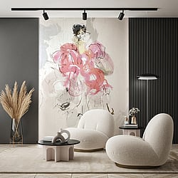 Galerie Wallcoverings Product Code: 35898 - Fashion Icon Wallpaper Collection Galerie Wallcoverings Product Code 35898 - Fashion Icon Wallpaper Collection - Beige Rose Colours - Fashion Icon Ballgown Mural Design