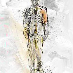 Galerie Wallcoverings Product Code: 35899 - Fashion Icon Wallpaper Collection Galerie Wallcoverings Product Code 35899 - Fashion Icon Wallpaper Collection - Grey Yellow Colours - Fashion Icon Papis Loveday Mural Design