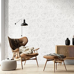 Galerie Wallcoverings Product Code 81336 - Pepper Wallpaper Collection - Sea Salt Colours - Wild Garden Design