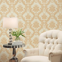 Galerie Wallcoverings Product Code 95122 - Ornamenta Wallpaper Collection - Gold Colours - Classic Damask Design