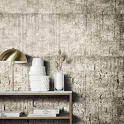 Galerie Wallcoverings Product Code 99121 - Natural Opulence Wallpaper Collection - Greige Colours - Aged Concrete Design