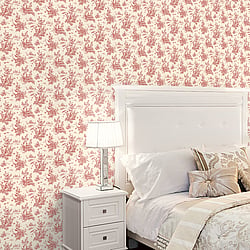 Galerie Wallcoverings Product Code AB27657 - Abby Rose 3 Wallpaper Collection - Red Ochre Colours - Toile Design