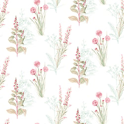 Galerie Wallcoverings Product Code AB42442 - Abby Rose 3 Wallpaper Collection - Teal Pink Colours - Flora Design