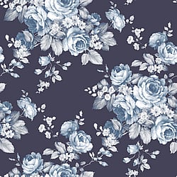 Galerie Wallcoverings Product Code AF37703 - Abby Rose 4 Wallpaper Collection - Blue Navy Colours - Grand Floral Design