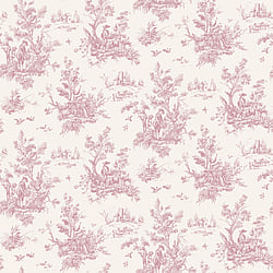 Galerie Wallcoverings Product Code AF37705 - Abby Rose 4 Wallpaper Collection - Plum Cream Colours - Toile Design