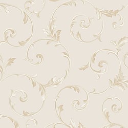 Galerie Wallcoverings Product Code CI38238 - Classic Silks 4 Wallpaper Collection - Lt.Stone Metallic Colours - Scroll Design