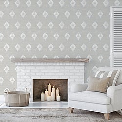 Galerie Wallcoverings Product Code CI38241 - Classic Silks 4 Wallpaper Collection - Silver Grey Colours - Silk Damask Design