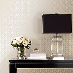 Galerie Wallcoverings Product Code CI38249 - Classic Silks 4 Wallpaper Collection - Ivory, Pearl Colours - Mini Damask Design