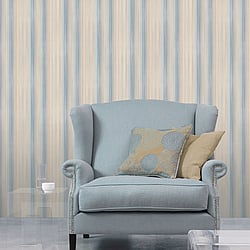 Galerie Wallcoverings Product Code CI38251 - Classic Silks 4 Wallpaper Collection - Pearl, Lt. Blue, Lt. Taupe Colours - Ombre Stripe Design