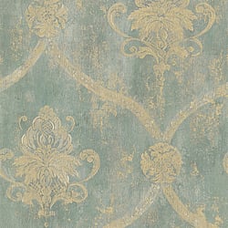 Galerie Wallcoverings Product Code CI38255 - Classic Silks 4 Wallpaper Collection - Aqua, Green, Taupe Colours - Regal Damask Design