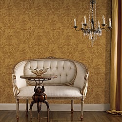 Galerie Wallcoverings Product Code CI38258 - Classic Silks 4 Wallpaper Collection - Ochre, Rust Colours - Sari Damask Design