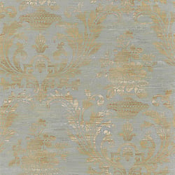 Galerie Wallcoverings Product Code CI38260 - Classic Silks 4 Wallpaper Collection - Pearl, Blue, Brown Colours - Sari Damask Design