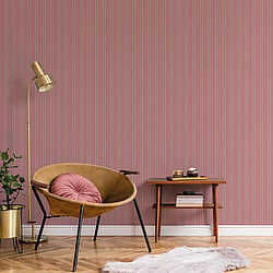 Galerie Wallcoverings Product Code CM27054 - Botanica Wallpaper Collection - Red Colours - Classic Stripe Design