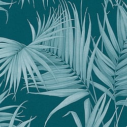 Galerie Wallcoverings Product Code ES31136 - Escape Wallpaper Collection - Green, Teal Colours - Palm Leaves Design