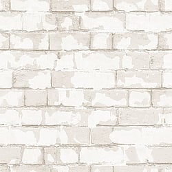 Galerie Wallcoverings Product Code G56211 - Steampunk Wallpaper Collection - White Colours - Brick Wall Design