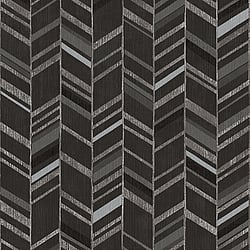 Galerie Wallcoverings Product Code G67716 - Special Fx Wallpaper Collection - Black Grey Silver Colours - Glitter Chevrons Design