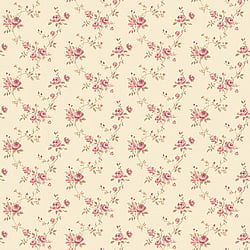 Galerie Wallcoverings Product Code G67893 - Miniatures 2 Wallpaper Collection - Red Cream Green Colours - Medium Rose Trail Design