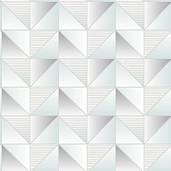 Galerie Wallcoverings Product Code GX37632 - Geometrix Wallpaper Collection - Mint Silver Colours - Cubist Design