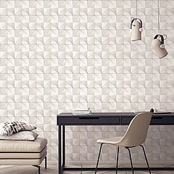 Galerie Wallcoverings Product Code GX37633 - Geometrix Wallpaper Collection - Beige Tan Colours - Cubist Design