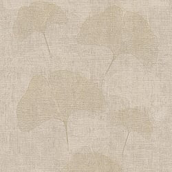 Galerie Wallcoverings Product Code HV41011 - Havana Wallpaper Collection - Beige Metallic Colours - Havana Ginkgo Leaf Motif Design