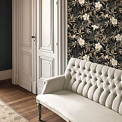 Galerie Wallcoverings Product Code HV41052 - Havana Wallpaper Collection - Brown Grey Black Colours - Havana Floral Motif Design