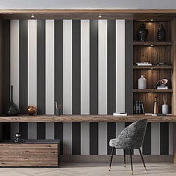 Galerie Wallcoverings Product Code SS21235 - Style Sisters Classic Wallpaper Collection -  Wide Stripe Black Design