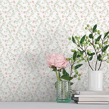 Galerie Wallcoverings Product Code 1905-5 - Spring Blossom Wallpaper Collection - Pink Green White Colours -  