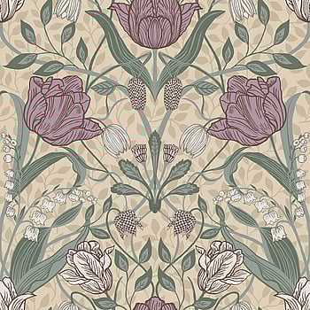 Galerie Wallcoverings Product Code 33007 - Apelviken Wallpaper Collection - Beige Green Pink Brown Colours -  