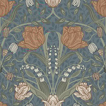 Galerie Wallcoverings Product Code 33009 - Apelviken Wallpaper Collection - Blue Blush Colours -  