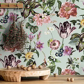 Galerie Wallcoverings Product Code 47459 - The New Design Book Wallpaper Collection - Green, Rose Colours -  
