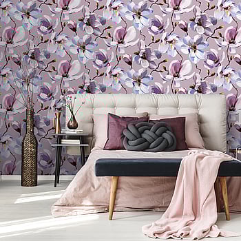 Galerie Wallcoverings Product Code 47463 - The New Design Book Wallpaper Collection - Rose, White, Purple Colours -  