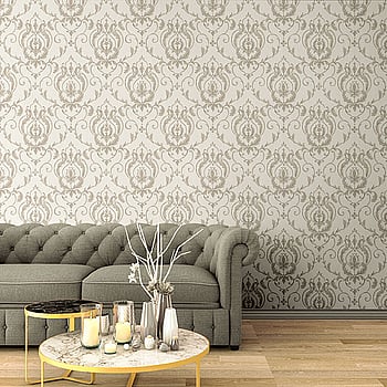 Galerie Wallcoverings Product Code 47511 - Ornamenta 2 Wallpaper Collection - Silver Beige Colours -  
