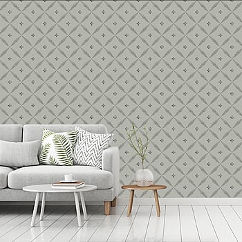 Galerie Wallcoverings Product Code 51022 - Blomstermala Wallpaper Collection - Grey Black Colours -  