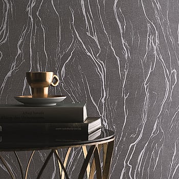 Galerie Wallcoverings Product Code 58201C - Classique Wallpaper Collection - Black Silver Colours -  